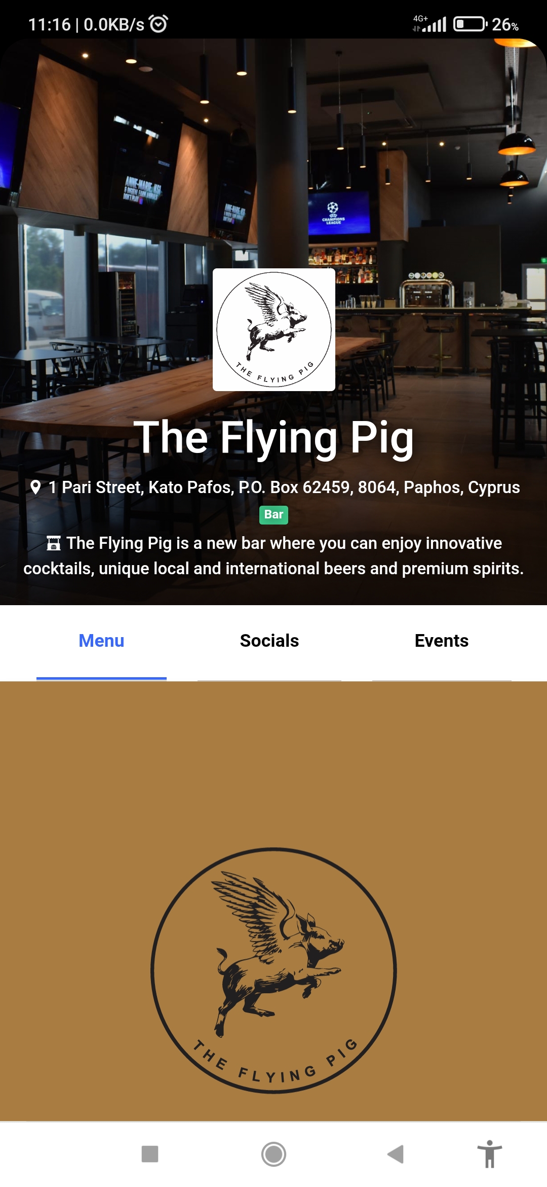 theflyingpig.cyprusmenu.com